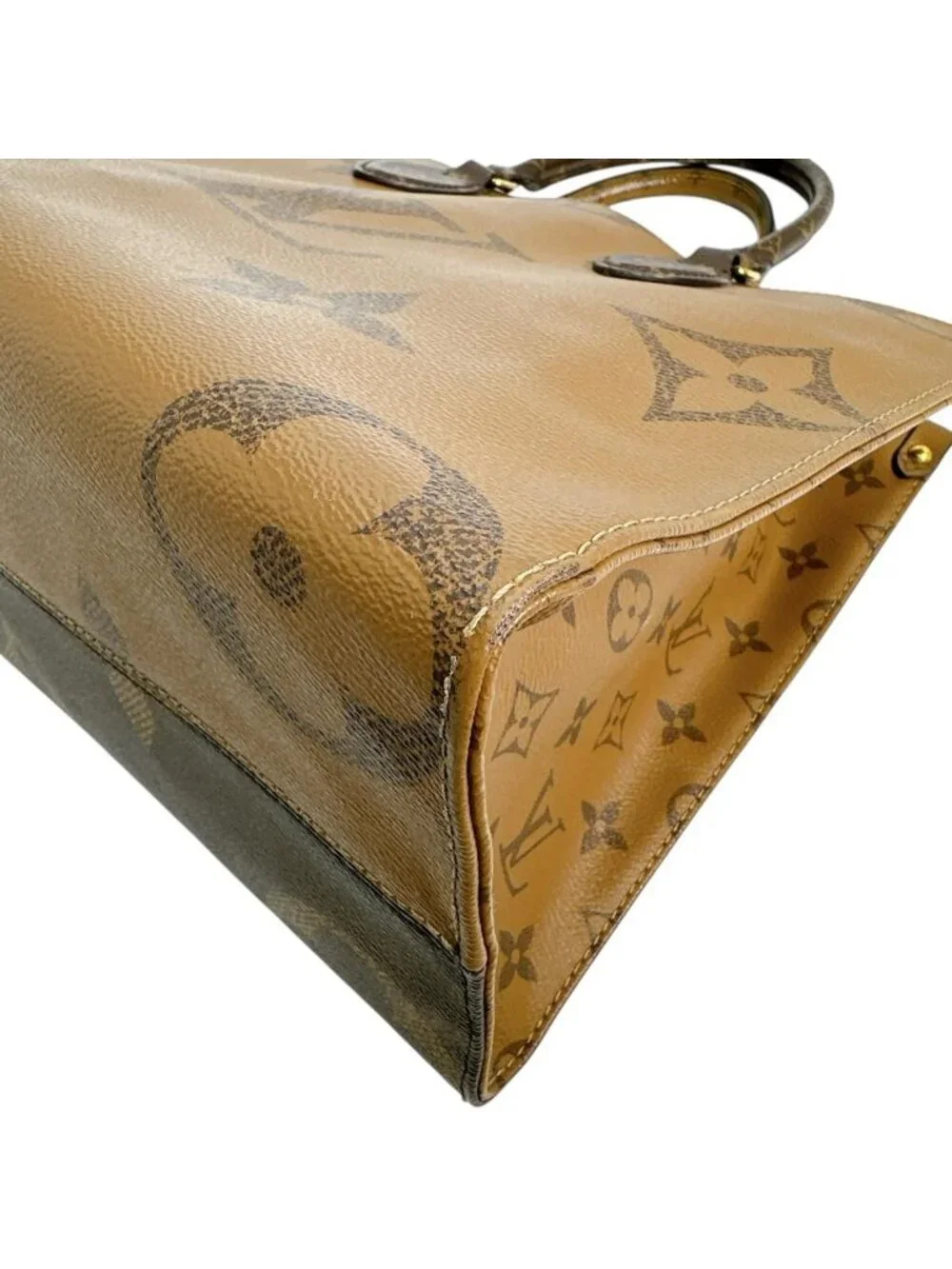 Louis Vuitton Monogram Giant Reverse Handbag On-the-go MM Tote Bag - Picture 8 of 15